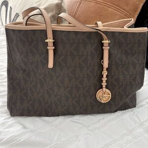Michael Kors Dark Brown Monogram Tote